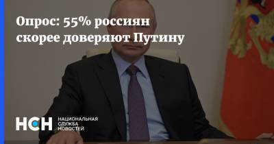 Владимир Путин - Опрос: 55% россиян скорее доверяют Путину - nsn.fm