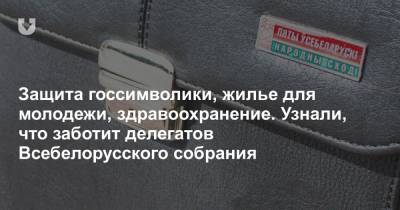 Защита госсимволики, жилье для молодежи, здравоохранение. Узнали, что заботит делегатов Всебелорусского собрания - news.tut.by - Минск - Строительство