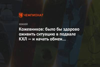 Александр Кожевников - Кожевников: было бы здорово оживить ситуацию в подвале КХЛ — и начать обмен клубами с ВХЛ - championat.com - Рига