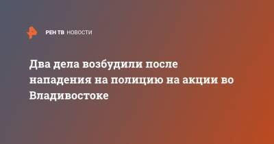 Два дела возбудили после нападения на полицию на акции во Владивостоке - ren.tv - Приморье край - Владивосток