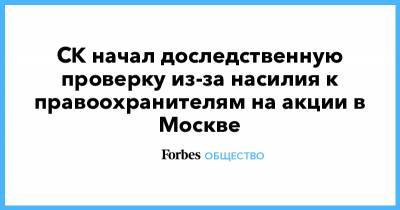 СК начал доследственную проверку из-за насилия к правоохранителям на акции в Москве - forbes.ru - Москва - Следственный Комитет