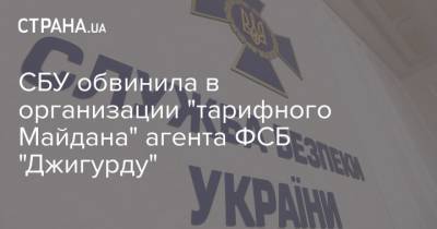СБУ обвинила в организации "тарифного Майдана" агента ФСБ "Джигурду" - strana.ua - ЛНР - Херсон