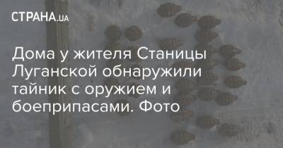 Дома у жителя Станицы Луганской обнаружили тайник с оружием и боеприпасами. Фото - strana.ua - Луганск