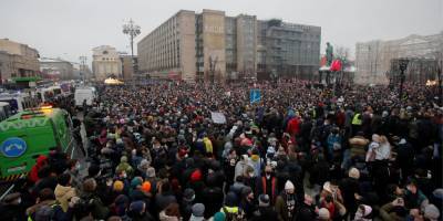 «Антирекорд десятилетия». На протестах в России задержали почти 3200 человек - nv.ua - Россия