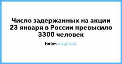 Алексей Навальный - Число задержанных на акции 23 января в России превысило 3300 человек - forbes.ru - Москва - Санкт-Петербург - Воронеж - Новосибирск - Нижний Новгород - Казань