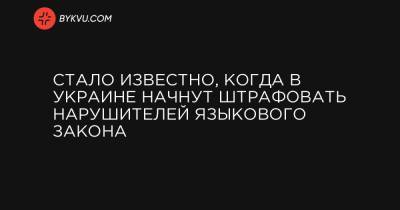 Тарас Креминь - Стало известно, когда в Украине начнут штрафовать нарушителей языкового закона - bykvu.com