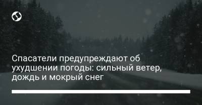 Спасатели предупреждают об ухудшении погоды: сильный ветер, дождь и мокрый снег - liga.net - Украина - Ивано-Франковская обл. - Одесса - Волынская обл. - Львовская обл. - Закарпатская обл.