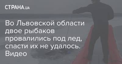 Во Львовской области двое рыбаков провалились под лед, спасти их не удалось. Видео - strana.ua - Киев - Львовская обл.