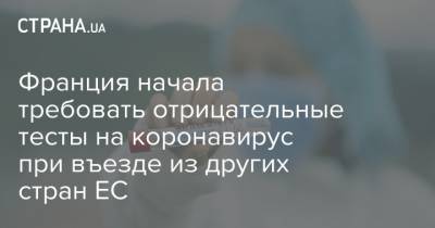 Франция начала требовать отрицательные тесты на коронавирус при въезде из других стран ЕС - strana.ua