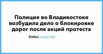 Алексей Навальный - Полиция во Владивостоке возбудила дело о блокировке дорог после акций протеста - forbes.ru - Владивосток