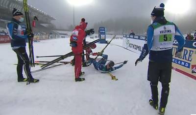 Йони Мяки - Лыжник Большунов ударил финна палкой и получил дисквалификацию - nakanune.ru - Норвегия - Финляндия