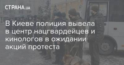 В Киеве полиция вывела в центр нацгвардейцев и кинологов в ожидании акций протеста - strana.ua - Киев