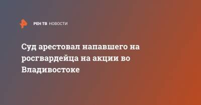 Алексей Навальный - Суд арестовал напавшего на росгвардейца на акции во Владивостоке - ren.tv - Владивосток