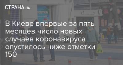 Виталий Кличко - В Киеве впервые за пять месяцев число новых случаев коронавируса опустилось ниже отметки 150 - strana.ua - Киев