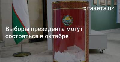 Выборы президента могут состояться в октябре - gazeta.uz - Узбекистан