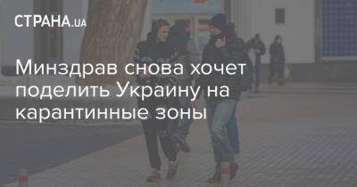 Минздрав снова хочет поделить Украину на карантинные зоны - strana.ua - Запорожская обл. - Ивано-Франковская обл.