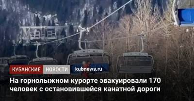 На горнолыжном курорте эвакуировали 170 человек с остановившейся канатной дороги - kubnews.ru - Сочи