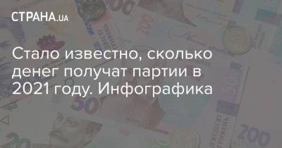 Стало известно, сколько денег получат партии в 2021 году. Инфографика - strana.ua