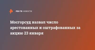 Мосгорсуд назвал число арестованных и оштрафованных за акцию 23 января - ren.tv - Москва