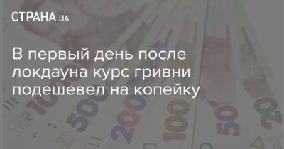 В первый день после локдауна курс гривни подешевел на копейку - strana.ua