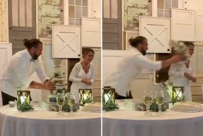 Жених бросил торт в лицо невесты: как это произошло – видео - 24tv.ua