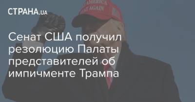 Дональд Трамп - Сенат США получил резолюцию Палаты представителей об импичменте Трампа - strana.ua - США