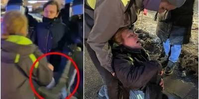Владимир Соловьев - Маргарита Юдина - Фото: Соловьев назвал «отталкиванием» удар полицейского ногой в живот женщине в Петербурге - ivbg.ru - Санкт-Петербург