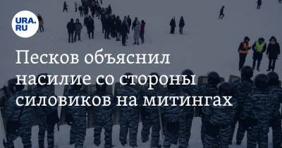 Дмитрий Песков - Песков объяснил насилие со стороны силовиков на митингах - ura.news