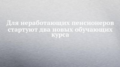 Для неработающих пенсионеров стартуют два новых обучающих курса - chelny-izvest.ru - респ. Татарстан