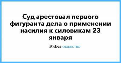 Алексей Навальный - Суд арестовал первого фигуранта дела о применении насилия к силовикам 23 января - forbes.ru - Москва