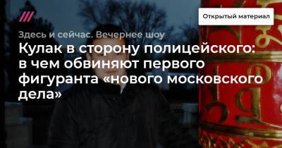 Кулак в сторону полицейского: в чем обвиняют первого фигуранта «нового московского дела» - tvrain.ru