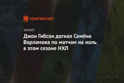 Семен Варламов - Джон Гибсон догнал Семёна Варламова по матчам на ноль в этом сезоне НХЛ - championat.com - Нью-Йорк - шт. Аризона
