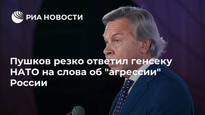 Йенс Столтенберг - Сергей Лавров - Алексей Пушков - Пушков резко ответил генсеку НАТО на слова об "агрессии" России - ria.ru - Москва - Россия
