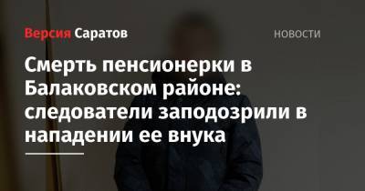 Смерть пенсионерки в Балаковском районе: следователи заподозрили в нападении ее внука - nversia.ru - Саратовская обл.