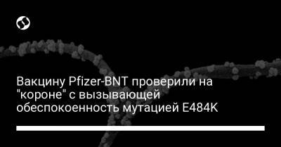 Вакцину Pfizer-BNT проверили на "короне" с вызывающей обеспокоенность мутацией E484K - liga.net - Бразилия