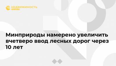 Александр Козлов - Минприроды намерено увеличить вчетверо ввод лесных дорог через 10 лет - realty.ria.ru - Москва - Строительство