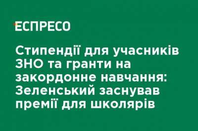 Владимир Зеленский - Стипендии для участников ВНО и гранты на зарубежное обучение: Зеленский учредил премии для школьников - ru.espreso.tv