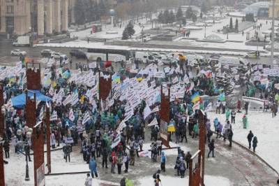 Предприниматели вышли на акцию протеста в центре Киева - aif.ru - Киев - Одесса - Полтавская обл. - Житомир