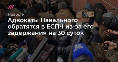 Адвокаты Навального обратятся в ЕСПЧ из-за его задержания на 30 суток - tvrain.ru - Москва