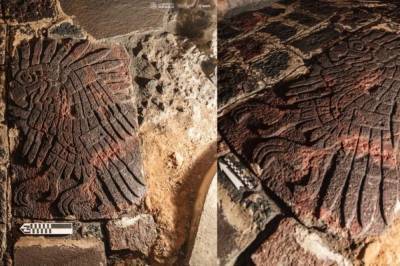 В Мексике археологи нашли барельеф золотого орла с ацтекским символом войны - zik.ua - Мексика - Мехико