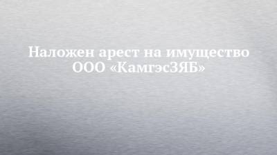 Наложен арест на имущество ООО «КамгэсЗЯБ» - chelny-izvest.ru - респ. Татарстан