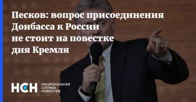 Дмитрий Песков - Песков: вопрос присоединения Донбасса к России не стоит на повестке дня Кремля - nsn.fm - Донбасс