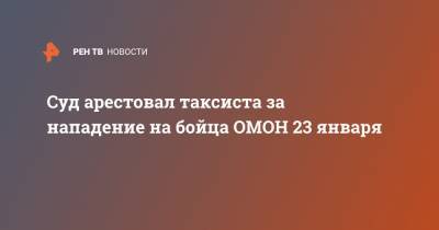 Суд арестовал таксиста за нападение на бойца ОМОН 23 января - ren.tv - Москва