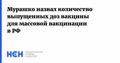 Владимир Путин - Михаил Мурашко - Мурашко назвал количество выпущенных доз вакцины для массовой вакцинации в РФ - nsn.fm