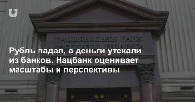 Рубль падал, а деньги утекали из банков. Нацбанк оценивает масштабы и перспективы - news.tut.by