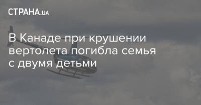 В Канаде при крушении вертолета погибла семья с двумя детьми - strana.ua - США - Киев - Египет - Канада