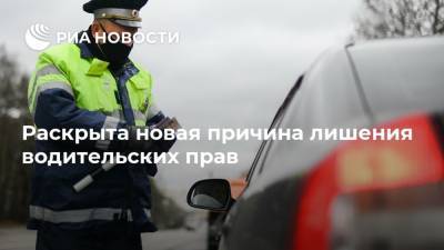 Раскрыта новая причина лишения водительских прав - ria.ru - Москва - Россия