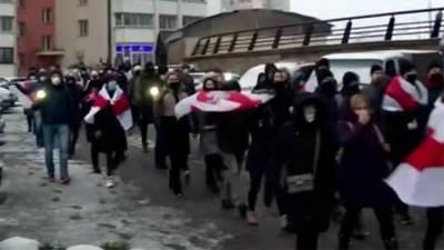 Жители Минска вышли на акции протеста впервые в новом году - iz.ru - Минск