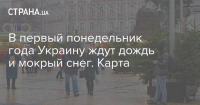 Наталья Диденко - В первый понедельник года Украину ждут дождь и мокрый снег. Карта - strana.ua