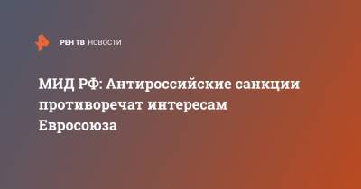 Александр Грушко - МИД РФ: Антироссийские санкции противоречат интересам Евросоюза - ren.tv